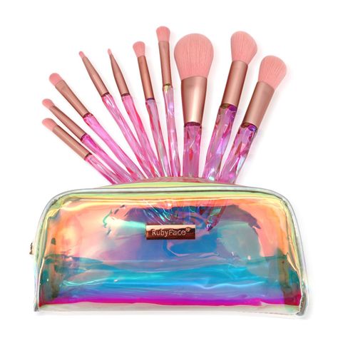 Set Brochas y Pinceles Para Maquillaje Profesional con Bolso Estuche-0