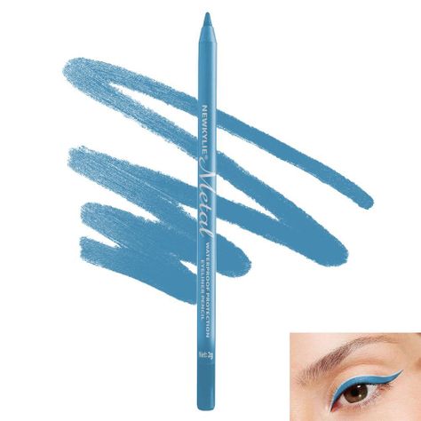 Lapiz Delineador De Ojos Crayon Metalizado Turquesa-1