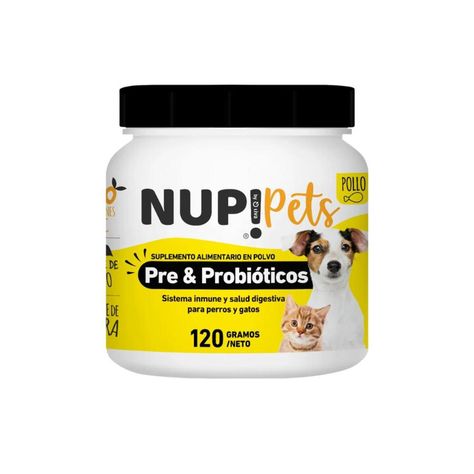 Pre Y Probióticos para Mascotas NUP! PETS Sabor Pollo-0