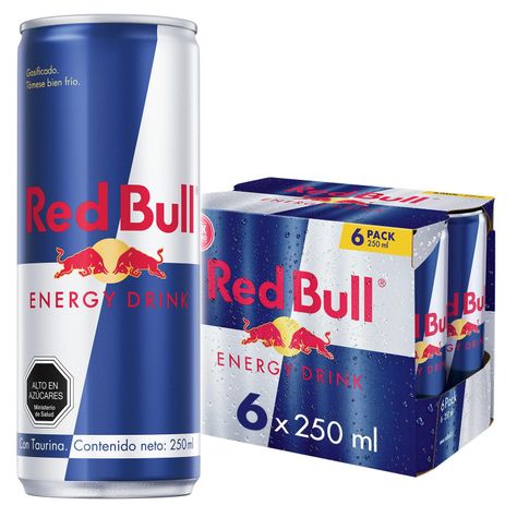 Red Bull Bebida Energética Pack 6 Latas 250Ml-0