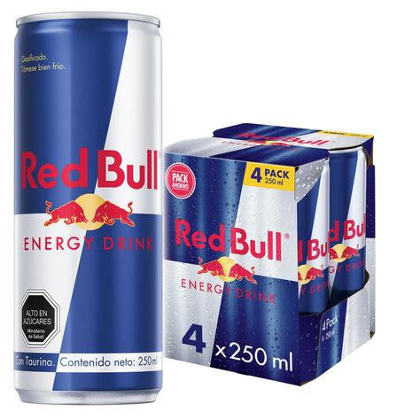 Red Bull Bebida Energética Pack 4 Latas 250Ml-0