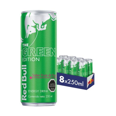 Red Bull Bebida Energética Pack 8 Latas Fruta del Dragón 250Ml-0