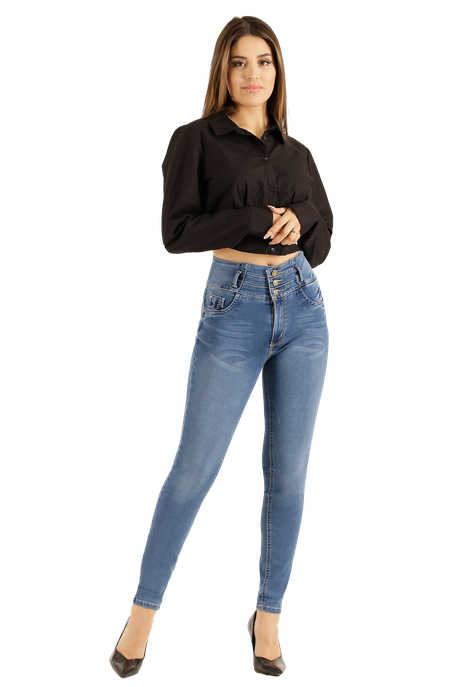 Jeans Bonita Paris Azul Mujer -0