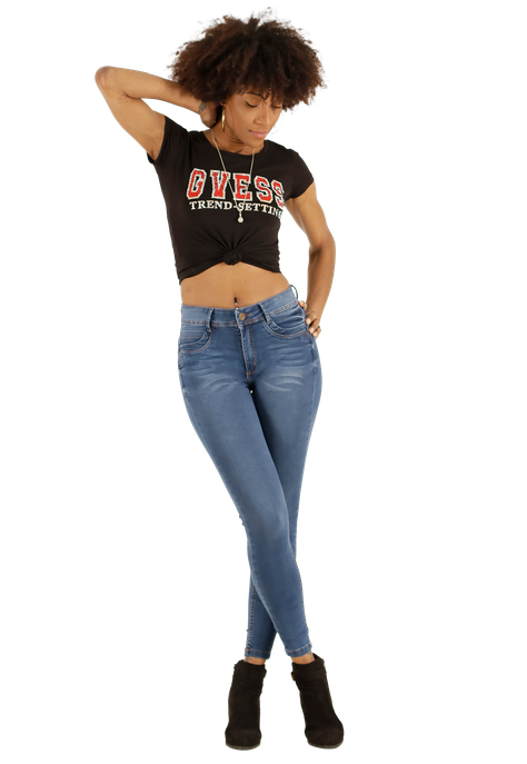 Jeans Bonita Barcelona Blue Mujer -0
