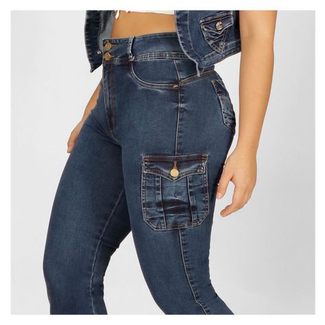 Jeans One World Flare Cargo Acapulco -2