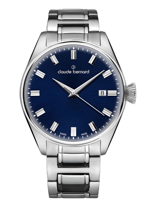 Reloj Claude Bernard Classic Acero Esfera Azul Hombre -0