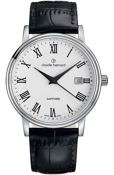 Reloj Claude Bernard Classic Nro Romano 39mm Hombre -0