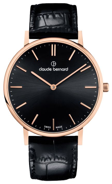 Reloj Claude Bernard Black  Slim Line 41mm Hombre -0