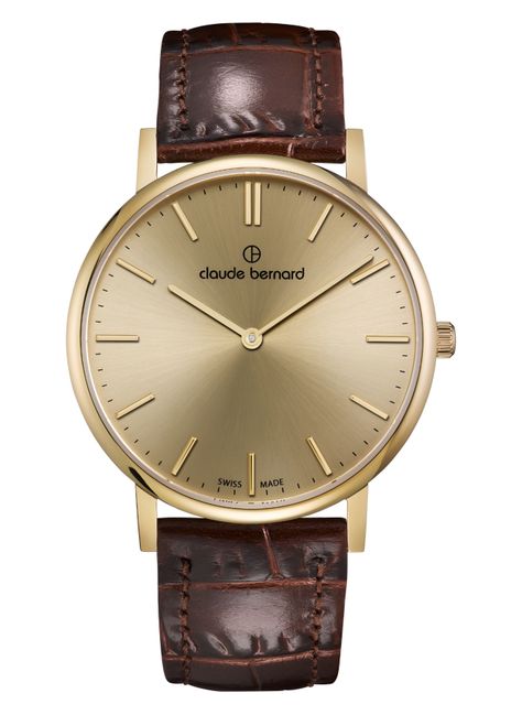 Reloj Claude Bernard Slim Line 39mm Hombre Dorado-0
