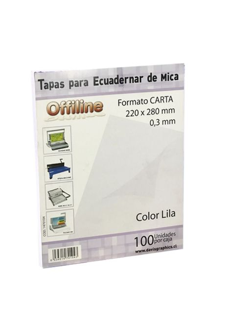 Tapa para encuadernar Mica Lila Carta 100 Unidades-0