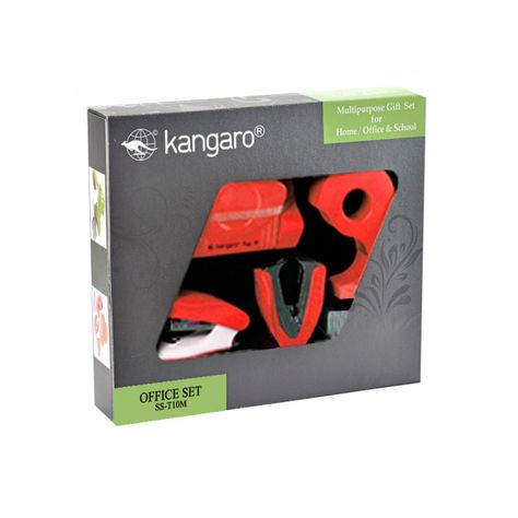 Set Perforadora + Corchetera + Disp de Cinta T10M rojo-0