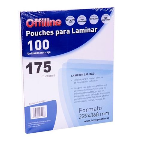 Laminas Termolaminar / Pouches Tamaño Oficio 175 mic 100u-0