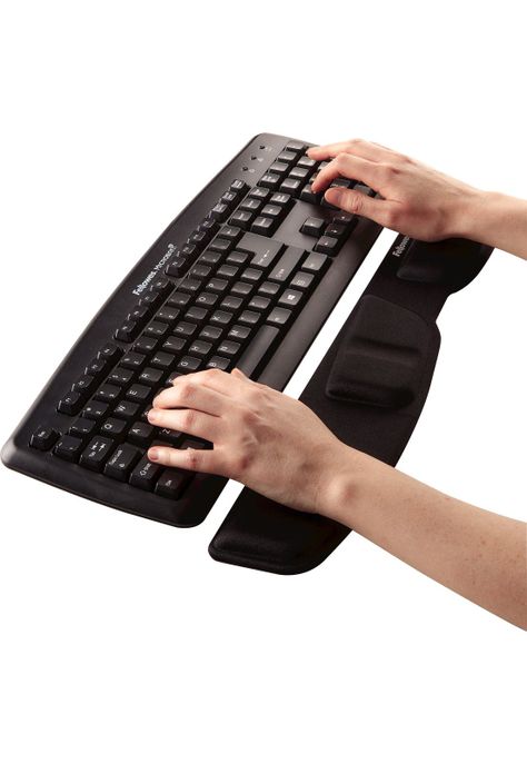 Reposa / Apoya Muñecas Teclado Negro Hilado-1