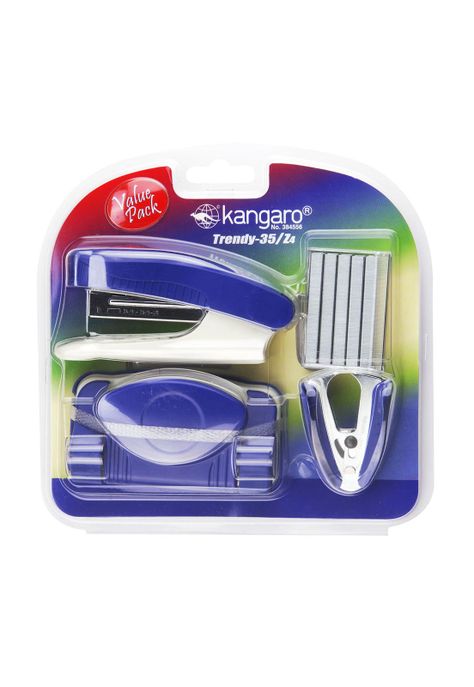Set Perforadora + Corchetera + Corchetes + SacaCorchetes Trendy 35/Z4 negro-0