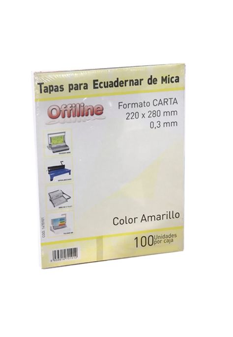 Tapa para encuadernar Mica Amarilla Carta 100 Unidades-0