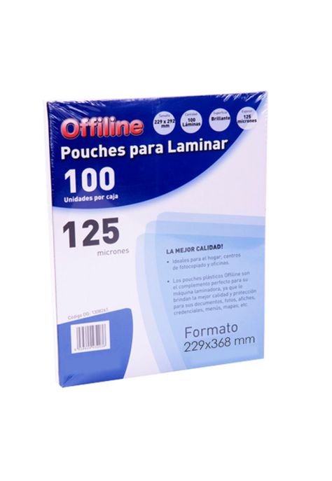 Laminas Termolaminar / Pouches Oficio 125mic 100u-0