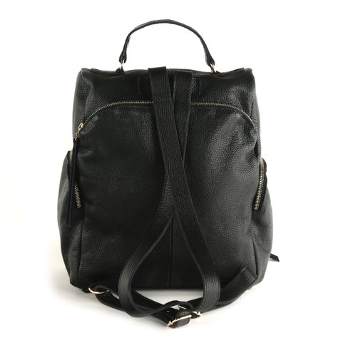 Mochila de cuero modelo Marie Negro-2