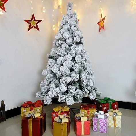 Arbol Nevado Navidad Decoración Arbolito 2.10 M 1200-1