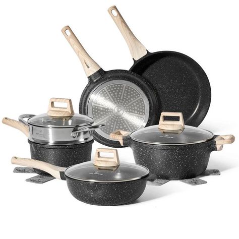 Bateria Cocina 9 Piezas Antiadherente Ceramic Profesional Ollas-0