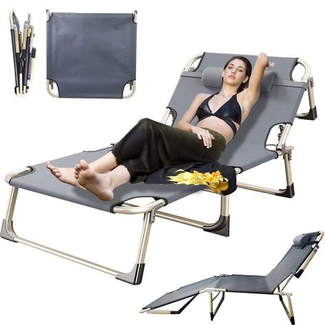 Silla Cama Plegable Portable Para Playa Camping Y Piscina -2