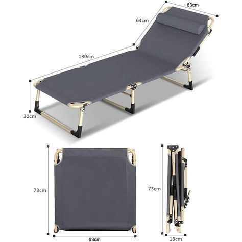 Silla Cama Plegable Portable Para Playa Camping Y Piscina -6
