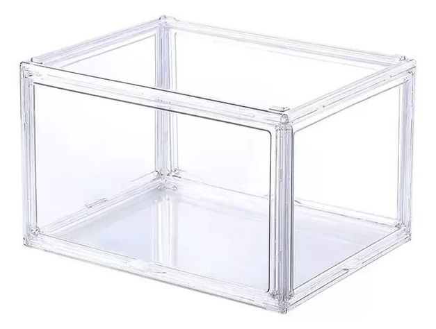 Caja Organizador de Zapatos Zapatera Apilable Cubo Para Calzado Apertura Lateral-0