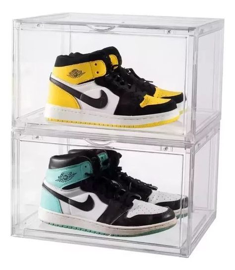 Caja Organizador de Zapatos Zapatera Apilable Cubo Para Calzado Apertura Lateral-1