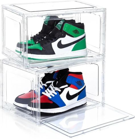 Caja Organizador de Zapatos Zapatera Apilable Cubo Para Calzado Apertura Lateral-2