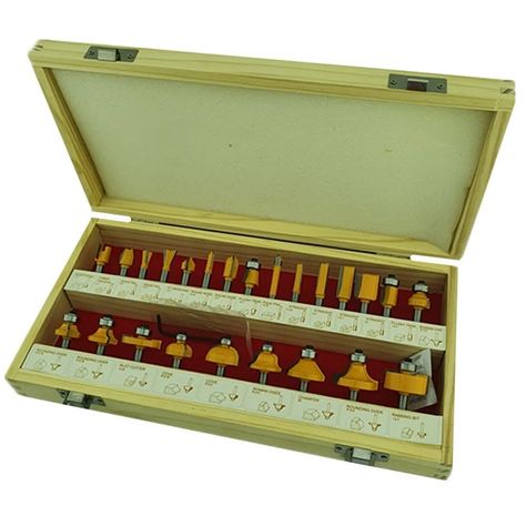 Fresas Madera 1/4 6.35mm Tupi Fresadora 24 Pcs Tmk-1