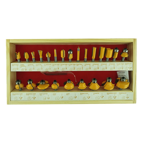 Fresas Madera 1/4 6.35mm Tupi Fresadora 24 Pcs Tmk-2
