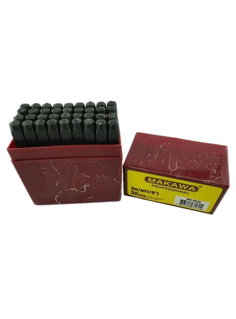 Numeros Y Letras 3mm De Golpe 36 Pcs P/ Metales Mk-0