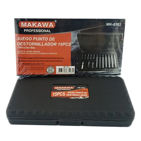 Juego De Puntas Estrella Torx 15 Piezas Mk0782-2