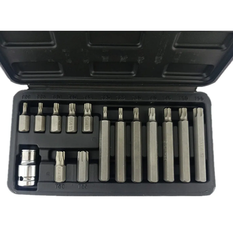 Juego De Puntas Estrella Torx 15 Piezas Mk0782-1