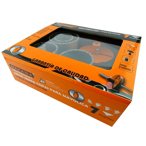 Set Broca Sierra Copa Diamantada 7 Piezas Mk0334-2