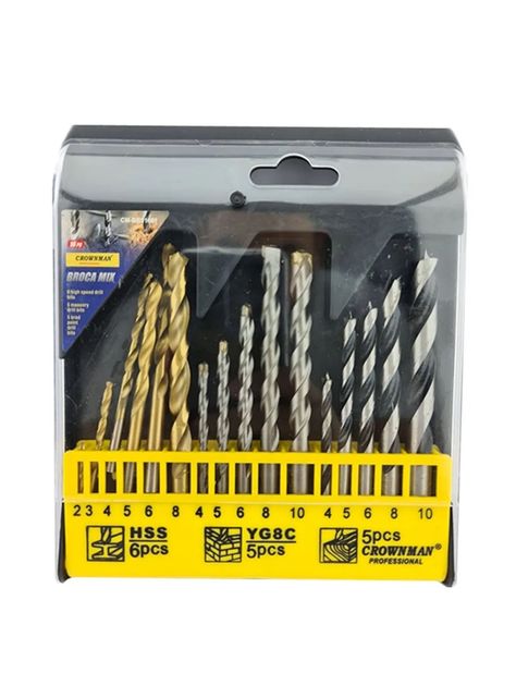Brocas P/ Madera Cemento Metal 16 Piezas Cmbr51601-0