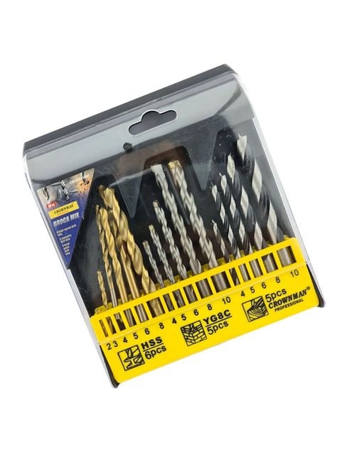Brocas P/ Madera Cemento Metal 16 Piezas Cmbr51601-1