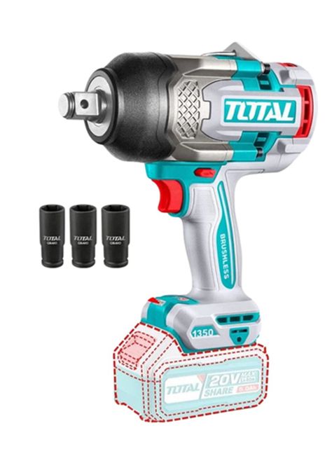 Taladro Pistola Llave Impacto 20v Total Tiwli201351-0