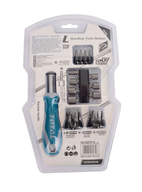 Set Destornillador 24 Piezas Total Tacsd30246-1