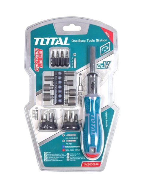 Set Destornillador 24 Piezas Total Tacsd30246-2