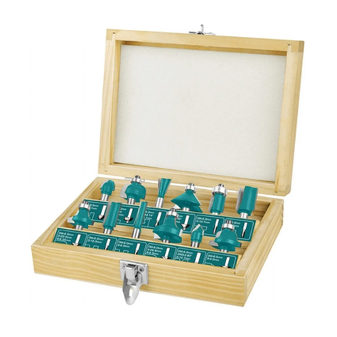 Set De Fresas 12 Piezas 8mm Tupi Router Total-0