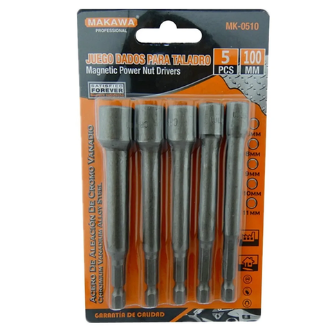 Adaptadores Taladro Punta Magnetica 5 Pcs Mk0510-0