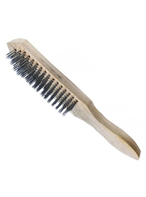 Cepillo Escobilla Alambre Acero Mango Madera Toolmak-1