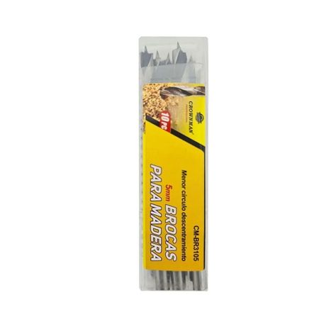 Brocas Para Madera 5mm 10 Piezas Crownman Cmbr3105-0
