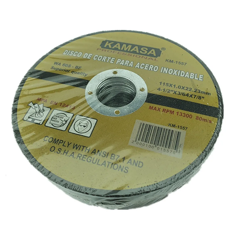 25x Disco De Corte Para Acero Inoxidable 115mm Km-2