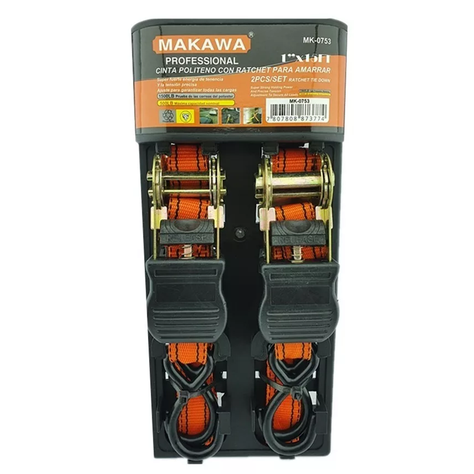 Juego 2 Eslinga Cinta Amarre Con Ratchet 1puLG X 15ft Makawa-0