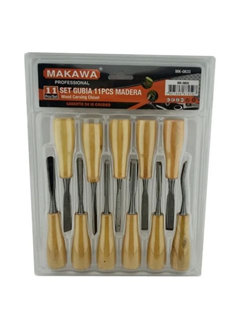 Cinceles Para Tallar Madera Gubia 11 Piezas Mk0833-0