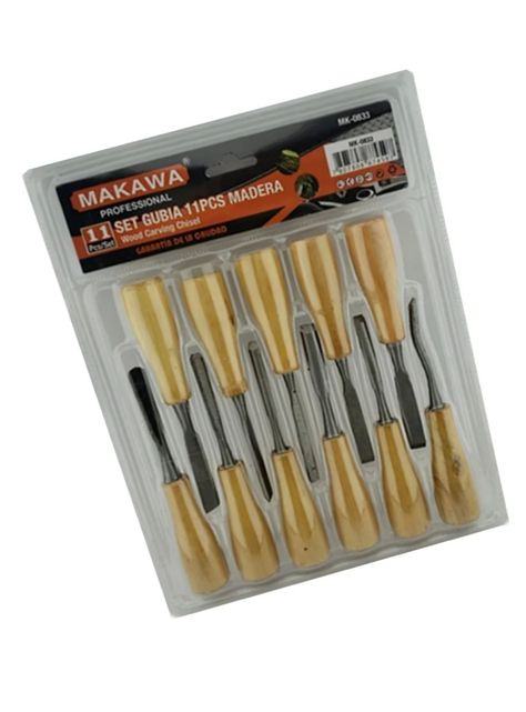 Cinceles Para Tallar Madera Gubia 11 Piezas Mk0833-1