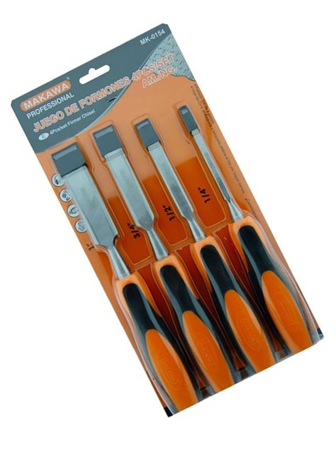 Set De Formones Cinceles P/ Madera 4 Piezas Mk0154-1