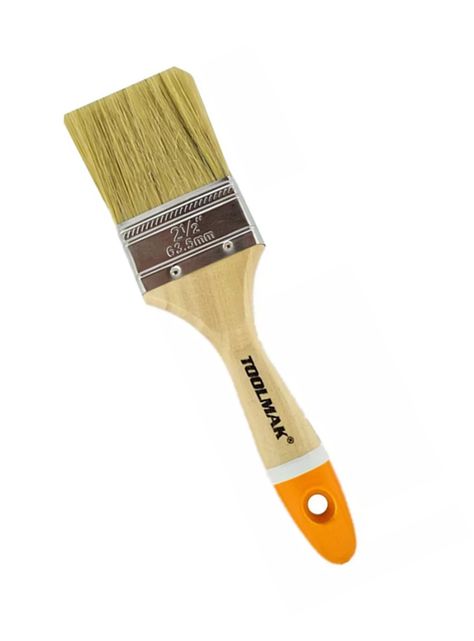 Brocha P/ Pintar 2.5 Pulg 63mm Mango Madera Toolmak Tmk19291-1