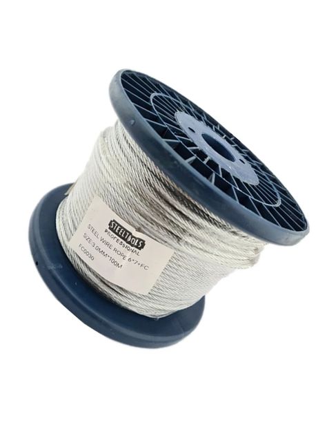 Piola Cable Acero 3.0 Mm Rollo 100 Mts Galvanizado-2